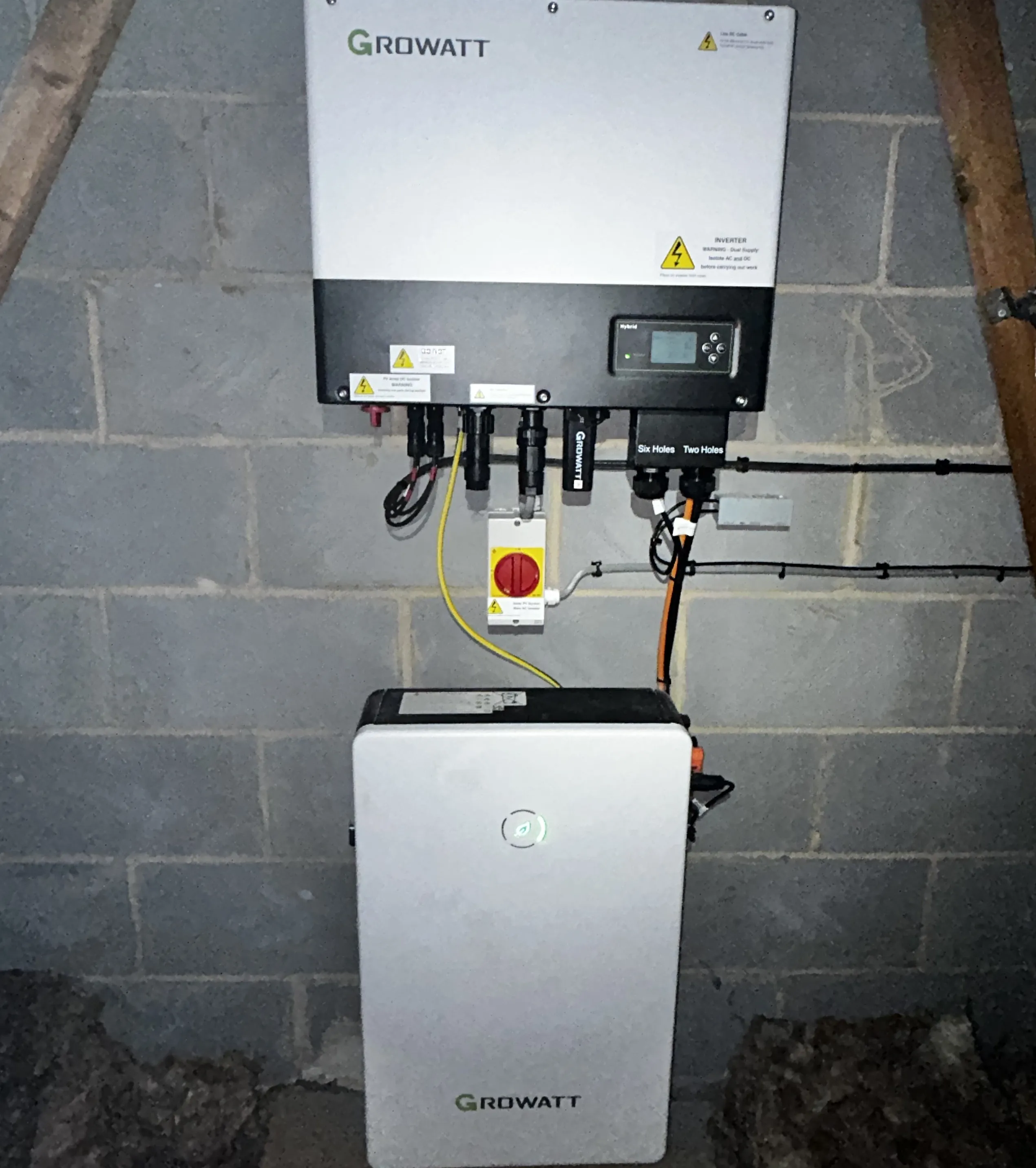 A hybrid inverter and battery installed in a Hampshire home